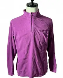 The North Face Fleece Pullover 1/4 Zip Jacket Outdoor Warm Layer‎ Purple
