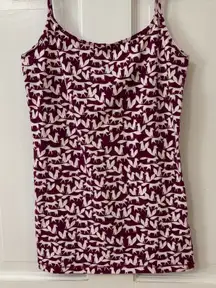 Y2K Style Foxes Print Maroon Preppy‎ Funny Aeropostale Favorite Cami Tank Sz M