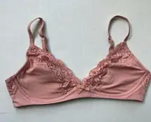 Victoria's Secret  ribbed lace bralette in size medium dusty rose