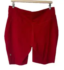 Lululemon Base Pace High-Rise Short 8" Dark Red Nulux Biker Running Size 16