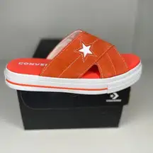 Converse One Star Orange Slip On Women's Sandals Size 6