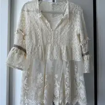 Mishka Cream Lace Blouse
