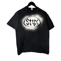 Stux Tour T Shirt Vintage Y2K Black Large L Graphic Tee American Rock Band