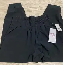 Vanilla Star Black Elastic Waist Shorts