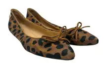 Schutz Leopard Print Pointed Toe Ballet Flats Size 37 US‎ 7