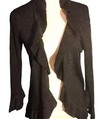 Nine West black with gold flecks silk blend cardigan