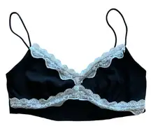 SHEIN XS bra style tank‎ black with white lace in great condition. No pads
