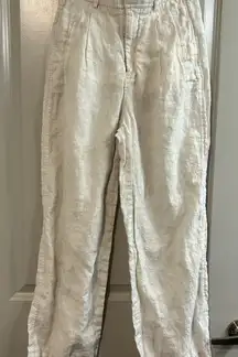 Everlane Light Cream Linen Trousers