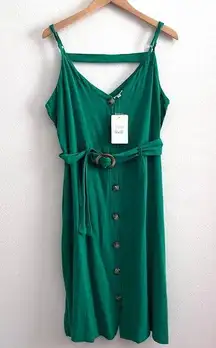 Lily White Green Midi Dress NWT