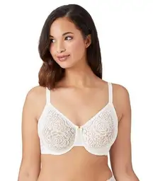 Wacoal Halo Lace Underwire Bra STYLE 851205 ivory 32DDD