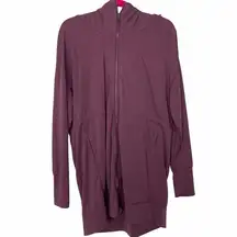 Fabletics  Women's Maroon Athletic Zip Up Work Out Hoodie Size Medium