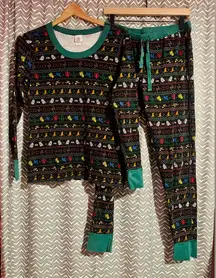 Hanna Andersson | Harry Potter 4 Houses Fair Isle 2 Piece Pajama Set, size L
