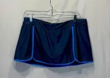 Athletic Gray and Turquoise Swim Skort with Shorts Size L 12/14