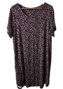 T By Tahari Women Shift Dress Size Black‎ Flowy Cap-Sleeve