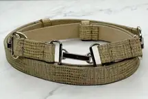 Chico's Croc Embossed Genuine Leather Lined Belt Size Medium M Large L