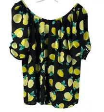 Cynthia Rowley Women's Lemon Print Blouse Size S Multicolor Floral
