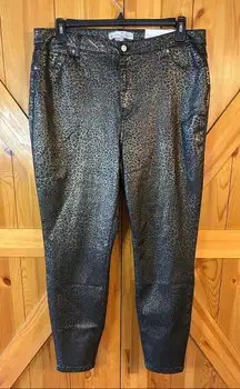 Est.1946 Denim By Cato Leopard Print Skinny Hi Rise Jeans NWT Size18W (5409)