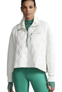 NWT Ralph Lauren Quilted Puffer White Coat Jacket pullover Oversized L