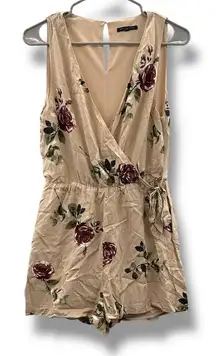 Staccato Floral Wrap Romper Women’s Size Small‎ Sleeveless Summer Casual