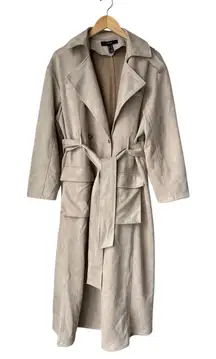 Forever 21 Oversized Faux Suede Duster Trench Coat