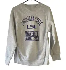 Rivalry‎ Threads Women's Size Medium Grey Louisiana State Crewneck Sweater