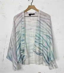 360 Cashmere Tie Dye Dolman Open Cardigan Sweater Size XS