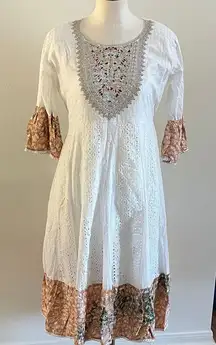 ShArifa Kurtis Mirror Work Mulmul Kurtis Indian Dress Women's Size XXL