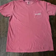 Old Row Outdoors Comfort Colors Heavyweight Garment Dye Pink Pocket Shirt Size L