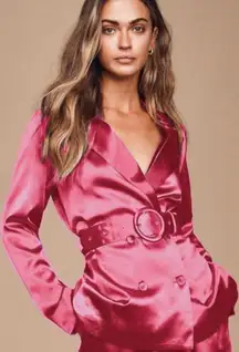 Pink Satin Blazer