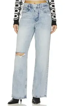 Frame‎ High N Tight Wide Leg Jeans in Bilson Rips size 25