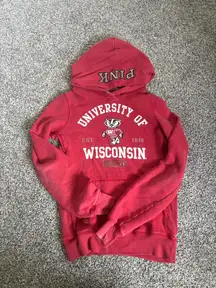 Vintage pink Wisconsin badger hoodie 