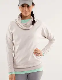 Lululemon Rest Day Pullover in Dune Cream Sweater Long Sleeve Cowl Neck Pockets