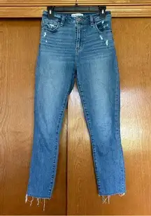 The Super Skinny Ankle High Rise Jeans Curve Love 26 2 Long