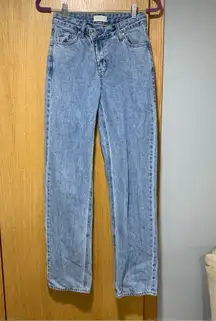 PacSun Blue 90's Boyfriend Jeans With Crossover Waist - Size 25