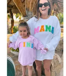 SHOW ME YOUR MUMU Stanley Sweatshirt In Multi Color Mama Sweatshirt