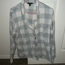 Plaid pajama button up