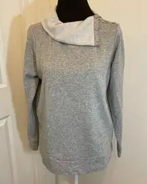 Michael Kors Cowl Neck Button Sweatshirt NWOT