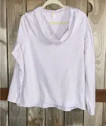 Lucy Activewear Hooded purple long sleeve top -‎ Size large