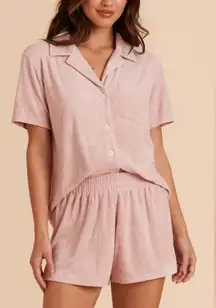 Birdie Grey Eunice Shirt and Short Set Pink Medium NWT IN PACKAGE
