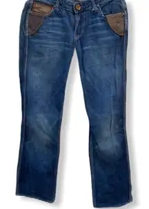 Sacred Jeans With Leather Trim‎