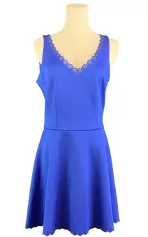 Susana Monaco Blue V Neck Dress