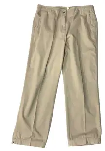 Woolrich‎ The Original Outdoor Khaki Straight Pants Cuffed Ankle Casual Sz 16