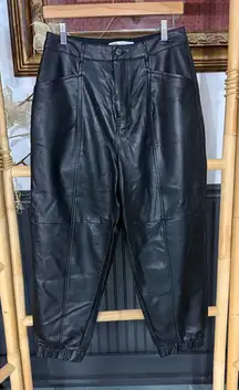 Zara Faux Leather Fully Lined Jogger Trousers ~ Size 4 💛🍄