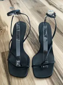 Vince Women's Black Strappy Block Heel Sandals Size 9M Casual