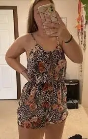 Leopard Floral Romper