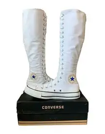 Converse CTAS XXHI Zipper White Lace Up Knee High Unisex Sneaker Boot Womens 7