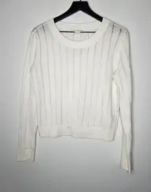 Club Monaco Lightweight Semi Shear Crew Neck‎ Light Sweater Silk Blend Top SZ SM
