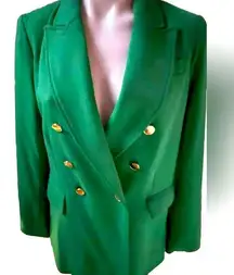 Rachel Zoe, Kelly Green, Women’s Double Breasted Fully Lined Blazer, Size Small