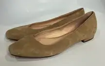 J. Crew tan suede flats dress shoes minimalist neutral preppy women’s size 8