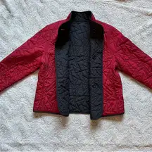 Spanner Womens REVERSIABLE  BLACK/RED Quilted Jacket